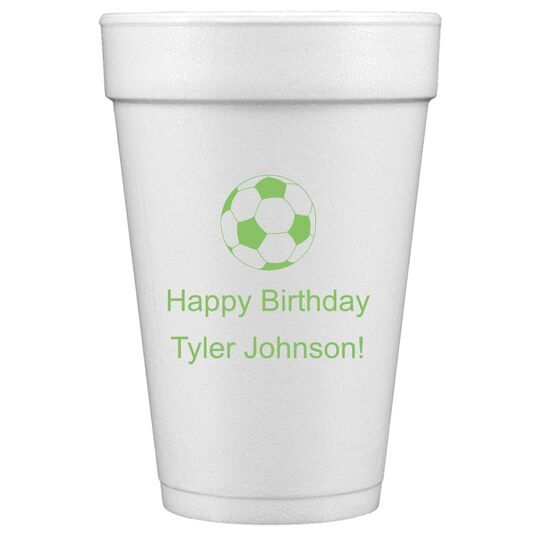 Soccer Ball Styrofoam Cups